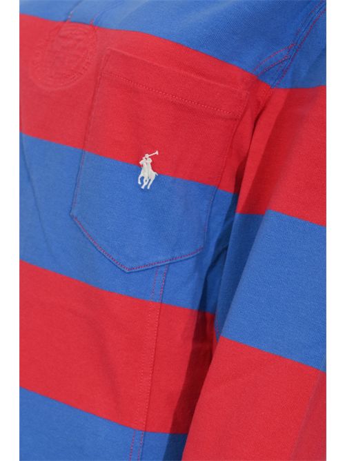 Polo a manica lunga in cotone Red/Blue POLO RALPH LAUREN | 211971746501